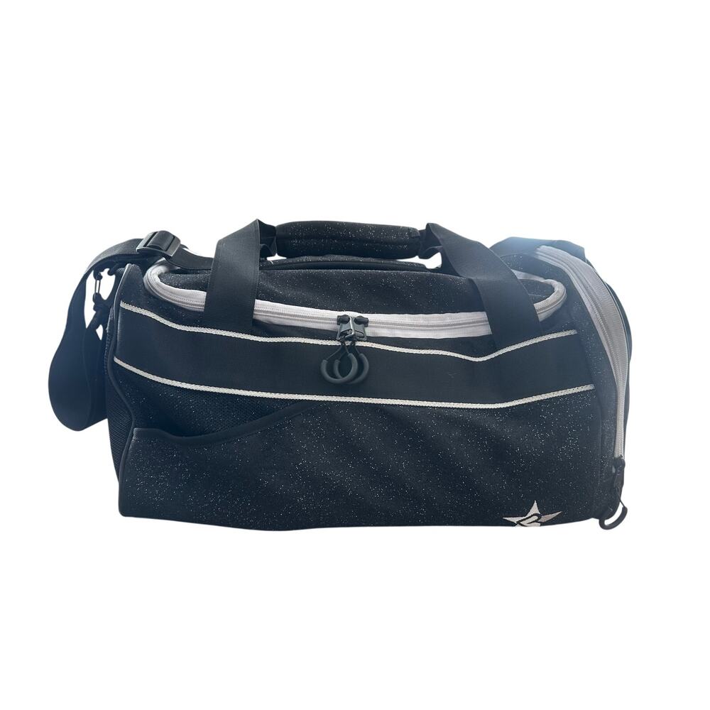 Rebel Athletic Imagine Duffle Bag Black Glitter Cheer Dance Gym Bag Y2K Ballet